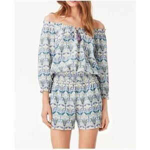 Tory Burch Tory Burch Mosaic Silk Romper